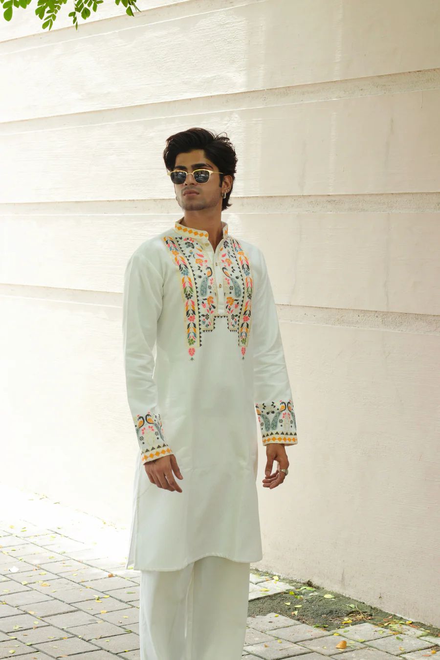 Mor Toran Jacquard Designer Kurta