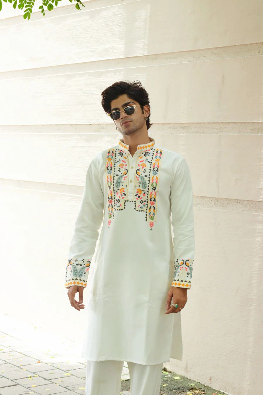 Mor Toran Jacquard Designer Kurta